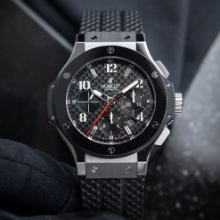 Hublot Big Bang 44 mm Original Steel Automatic Chronograph Ceramic Black Dial