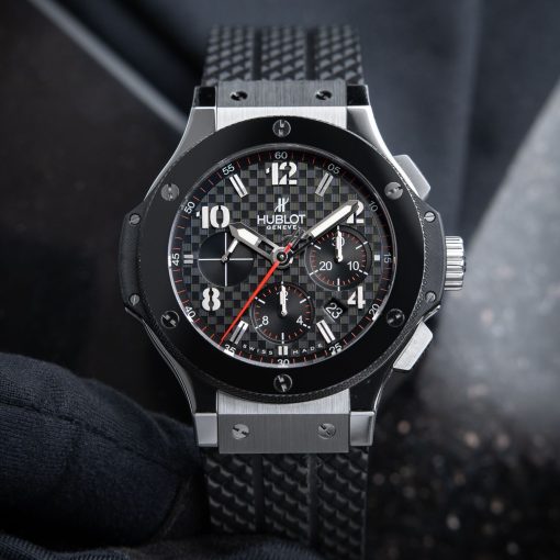 Hublot Big Bang 44 mm Original Steel Automatic Chronograph Ceramic Black Dial