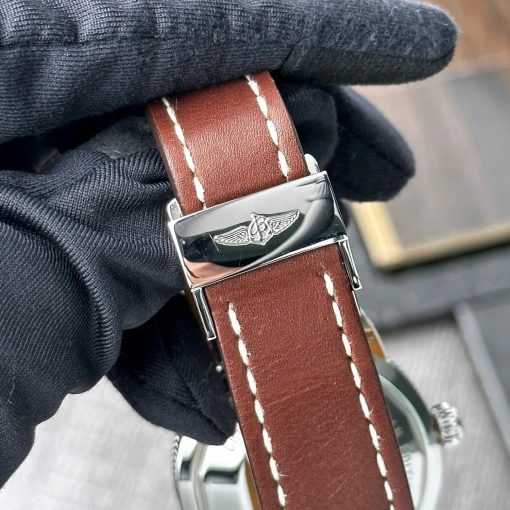 Breitling Superocean Heritage II 46 Brown Dial Ceramic Steel Leather